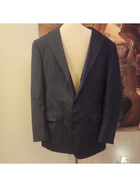 Orvis Blazer Jacket Mens 40r Navy Blue Wool Sport Coat